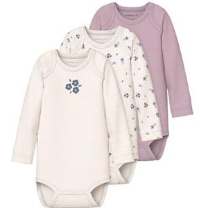 Name it baby Jet Stream Nbfbody 3P LS Flower Noos Numeric_86 (lot de 3), Jet Stream, numeric_86