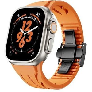 EKINS Bracelet en caoutchouc fluoré à découper pour Apple Watch S10 46 mm, 42 mm, 45 mm, 44 mm, 42 mm, bracelet de qualité supérieure pour iWatch Ultra 2 1 49 mm Series 10/9/8/7/SE/6/5/4, S10 46MM,