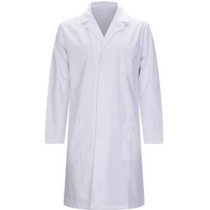 MISEMIYA - Blouse Laboratoria Ridder Kraag met lange mouwen Professioneel Uniform CLINICA Ziekenhuis Schoonmaak Ref: 816, Wit 21