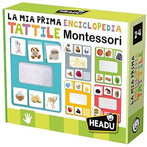 Headu Mijn eerste Montessori touch-encyclopedie speelt en ontdek met de speciale kaarten It53580 educatief spel voor kinderen van 2 tot 4 jaar, ontworpen in Italië