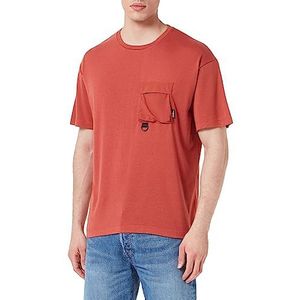 Jack Wolfskin Soie Vague T-shirt pour homme, Rouge granit, L