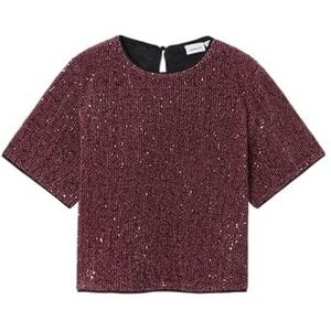 NAME IT Nkfrunic Sequin Ss Top Blouse met korte mouwen voor meisjes (1 stuk), Roze