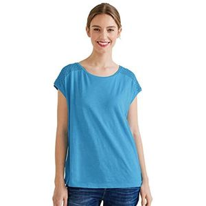 Street One Dames T-shirt met korte mouwen splash blauw, 48, Blauwe splash