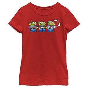 Disney Pixar Toy Story Aliens Candy Cane Holiday Girls T-shirt rood, Rood