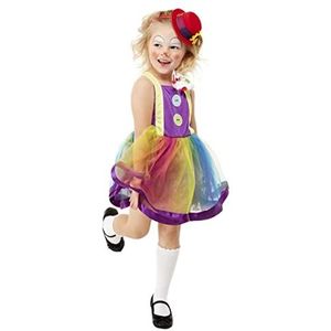 Smiffys Clown-kostuum voor kinderen, meisjes, 3-4 jaar, violet 71061T2