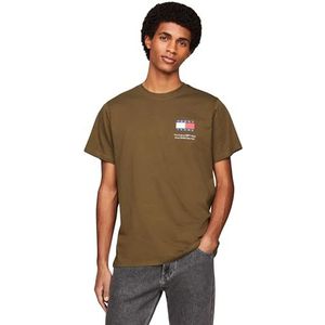 Tommy Jeans T- Shirts Manches Courtes Homme, Vert (Drab Olive Green), M