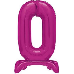 Unique Party 12870 reuzenballon nummer 0, 76 cm, Hot Pink