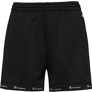 Champion Legacy American Classics Powerblend Terry High Waist Regular Damesshorts, Zwart, S, zwart.