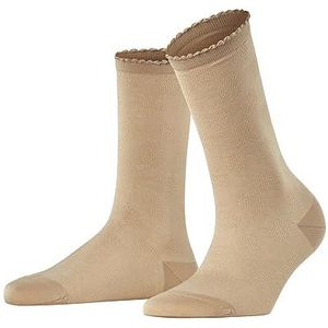 FALKE Dames Bold Dot duurzame ademende sokken biologisch dun katoen extra zacht op de huid platte teennaad dunne randen fantasie stippenpatroon 1 paar, Bruin (Camel 4220)