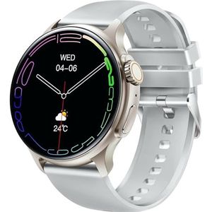 Emporia Watch Joy Smartwatch voor dames en heren, fitnesshorloge, sporthorloge, ouderen, telefoonfunctie, bluetooth, wekker, grijs