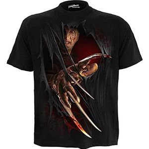 WB Horror Freddy Claws Elm Street T-shirt zwart, zwart.