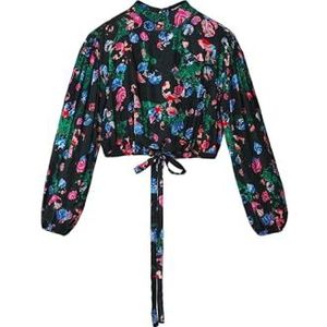 Desigual Blouse shirt met lange mouwen voor dames, zwart, L, zwart.