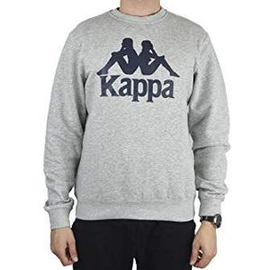 Kappa Sertum Uniseks sweatshirt, 18 m L grijs gemêleerd