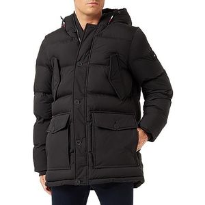 Tommy Hilfiger Cl Essential Rockie Parka geweven jassen voor heren, zwart.