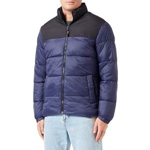 Bestseller A/S Jjetoby Veste à col bouffant Sn Buffer pour homme, Blazer bleu marine/détail : blocage noir, M