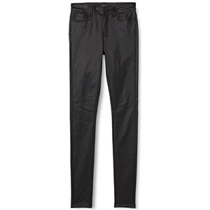 VERO MODA Vmseven Nw Ss Smooth Coated Pant Tall Pantalon pour femme, Noir - Détails : enduit, S / 36L