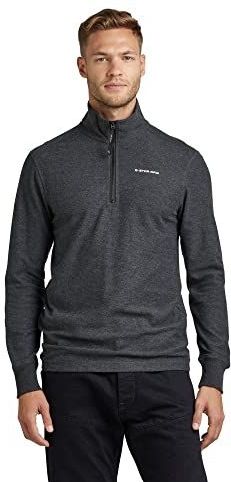 G-Star RAW Astro lichtgewicht sweatshirt met halve ritssluiting, meerkleurig (Dk Black Htr D20383-c887-7293), XL, Veelkleurig (Dk Zwart Htr D20383-c887-7293)