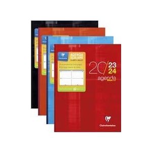 CLAIREFONTAINE 9899C – Agenda When 2023/2024 – 17 x 22 cm – 156 pagina's bedrukt (1 week op 3 pagina's), hardcard-omslag – willekeurige kleur