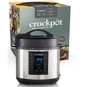 Crockpot multi-cooker express | 12-in-1 programmeerbare slow coker, stomer en sauté | 5,7 l (6-7 personen)| roestvrij staal [CSC051X].