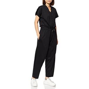 G-STAR RAW Button tekst korte mouw jumpsuit dames, zwart (Dk Black C813-6484)