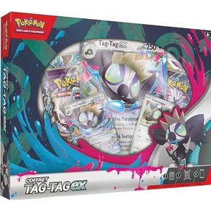 Pokémon TCG: Tag-Tag-ex Box (2 glanzende promokaarten, 1 grote glanzende kaart en 4 boosters)