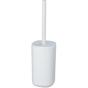 WENKO Davo Toiletset met toiletborstel en verwisselbare borstelkop, badkameraccessoires in helder en chique design, BPA-vrij, Ø 9,5 x 35 cm, mat wit