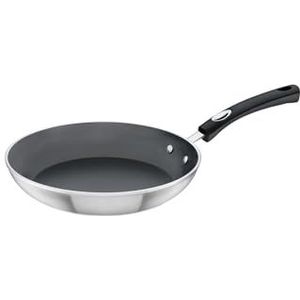 Tramontina 20888026 Braadpan met siliconen handvat met antiaanbaklaag, voor inductie, elektrisch, gas en glaskeramiek, 26 cm, 2 liter, donkergrijs