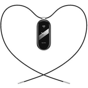 MIJOBS Halsketting compatibel met Mi Band 8, roestvrijstalen hanger, metalen sieraden, accessoires voor dames en heren, Rubber