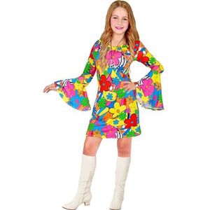 W WIDMANN Jaren 60s kostuum voor kinderen, jurk, flower power, hippie, boeketer, punch