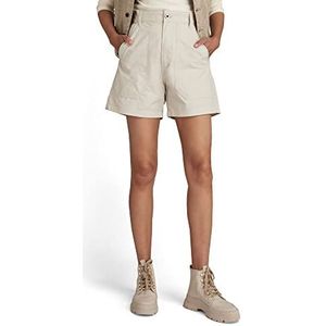 G-STAR RAW 3D ultra hoge vermoeidheid, brede damesshorts, Veelkleurig (Beige Wit C973-1603)