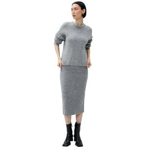 Koton Tricot Midi Pencil Slim Fit Skirt pour femme, Gris (031), L