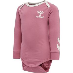 hummel hmlMAULE Body L/S Unisex Baby Roze gemêleerd, 80 cm