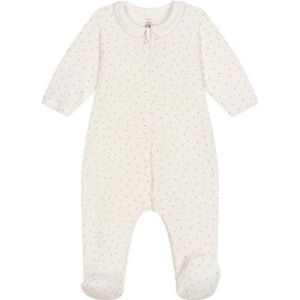 Petit Bateau A0ASK Uniseks babypyjama met lange mouwen, Marshmallow/grijs