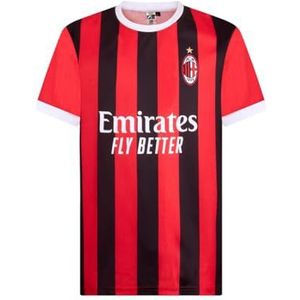 AC Milan Maglia Home Replica Stadio, Stagione 2024/25 Officieel Casa Voetbalshirt, uniseks, Rood/Zwart