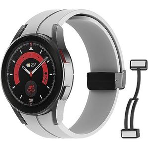 MoKo Bandje compatibel met Samsung Galaxy Watch 5 40/44 mm/5 Pro 45 mm/Watch 4 40/44 mm/4 Classic 42/46 mm, reservearmband voor sport met opvouwbare magnetische gesp voor horloge, 1 verpakking