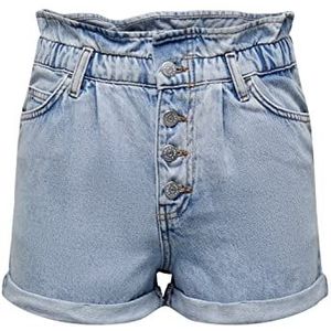 Only Onlcuba Paperbag DNM Noos Shorts, dames, lichtblauw, XXS, Lichtblauw