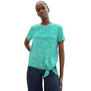TOM TAILOR Denim 1040186 T-shirt voor dames (1 stuk), 35326 - Minimale groene print