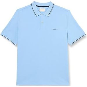 GANT Tipping Ss Pique Rugger Poloshirt voor heren, Capri Blue.