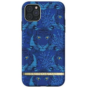 Richmond & Finch Telefoonhoes compatibel met iPhone 11 Pro Max, volledige bescherming, case met blauwe tijger 6,7 inch