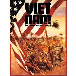 Wee Blue Coo Schilderij Vietnam Oorlogsportret Vlag Veteraanse Vlag Pistool Militaire Kunst Wanddecoratie 30,5 x 40,6 cm
