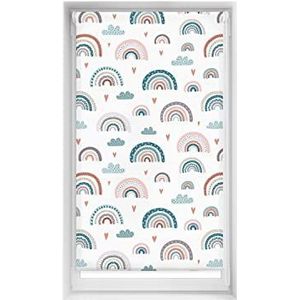 Blindecor Easy Rollo zonder boren Blackout digitale print regenboog blauw 80x150cm (B x H) stofmaat 77x145cm