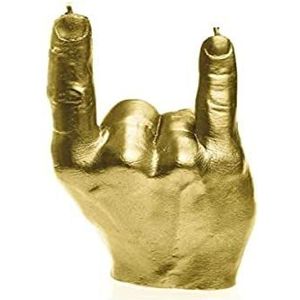 Candellana RCK Handkaars | Hoogte: 19,2 cm | Klassiek goud | Brandduur 30 uur | Grootte van de kaars is 1:1 met een echte hand | handgemaakt in de EU