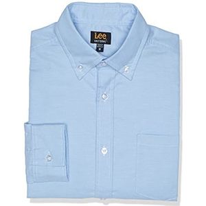 Lee Klassiek overhemd met knopen voor heren, lichtblauw, L, Lichtblauw