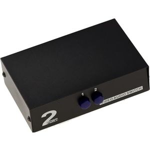 Kalea Informatique Stereo audioschakelaar en video composiet – 2 poorten / een ingang op 2 uitgangen of 2 ingangen op een uitgangsnaald