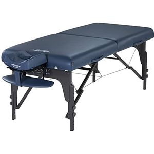 Master Massage Montclair massagestoel van hout, opvouwbaar, 71 cm, koningsblauw