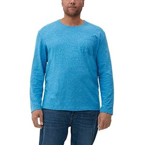 s.Oliver Big Size Heren T-shirt met lange mouwen, blauw/groen, 3XL, Blauw/Groen