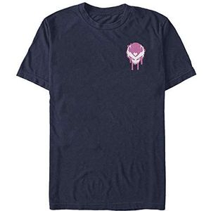 Marvel Venomized Pink Badge Organic T-shirt met korte mouwen, marineblauw, L, marineblauw