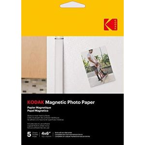 KODAK Magnetisch fotopapier - Fotopapier met magnetische achterkant, 10,2 x 15,2 cm