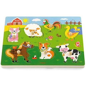 Viga Toys - 51273 - puzzel geluid - boerderij