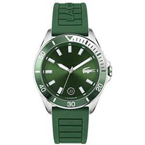 Lacoste Tiebreaker Collection Analoog kwartshorloge voor heren, met siliconen of roestvrijstalen armband, Groen, Modern